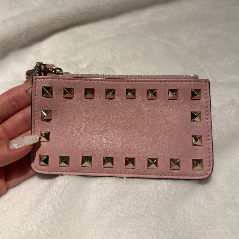 Valentino Garavani Keychain Credit Card Holder PINK